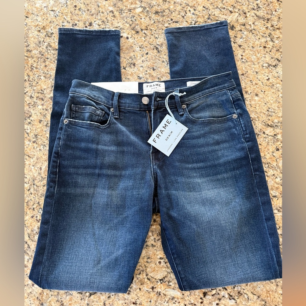 NWT Women’s FRAME Cabrillo Denim Jeans L’homme Mid•Rise Slim Fit size 29